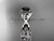14kt white gold rope celtic engagement ring with a Black Diamond center stone RPCT9181 14kt white gold rope celtic engagement ring with a Black Diamond center stone RPCT9181