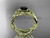 14kt yellow gold rope celtic engagement ring with a Black Diamond center stone RPCT9181