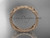 14k rose gold matte finish rope celtic wedding band RPCT9356G