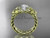 14kt yellow gold moissanite rope engagement ring RPCT9380