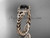 14kt rose gold rope celtic trinity diamond engagement ring with a Black Diamond center stone RPCT9380