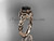 14kt rose gold celtic trinity twisted rope wedding ring with a Black Diamond center stone RPCT9125 14kt rose gold celtic trinity twisted rope wedding ring with a Black Diamond center stone RPCT9125
