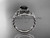 Platinum celtic trinity twisted rope wedding ring with a Black Diamond center stone RPCT9125