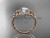14kt rose gold halo rope celtic triquetra engagement ring RPCT9131 14kt rose gold halo rope celtic triquetra engagement ring RPCT9131