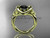 14kt yellow gold trinity celtic twisted rope wedding ring with a Black Diamond center stone RPCT9146