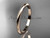 2mm 14k rose gold wedding band, minimalist bridal ring