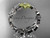 14kt Two-Tone Gold Diamond Flower Wedding Band, Leaf and Vine Engagement Ring ADLR161B 1