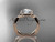 Halo Diamond Engagement Ring in 14kt Rose gold and with a "Forever One" Moissanite center stone ADER393 Halo Diamond Engagement Ring in 14kt Rose gold and with a "Forever One" Moissanite center stone ADER393