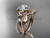 Elegant Flower and Leaf Wedding Set, 14kt Rose Gold Diamond Engagement Ring ADLR89S Elegant Flower and Leaf Wedding Set, 14kt Rose Gold Diamond Engagement Ring ADLR89S