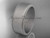 Platinum matte finish Milgrain 8mm wide wedding band WB50408G