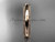 14k rose gold plain Milgrain 4mm wide wedding band WB50504G 14k rose gold plain Milgrain 4mm wide wedding band WB50504G