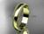 14k yellow gold plain Milgrain 5mm wide wedding band WB50505G