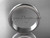 14k white gold plain Milgrain 6mm wide wedding band WB50506G