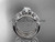platinum diamond leaf and vine wedding ring, engagement ring with double matching band ADLR68S