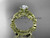 14kt yellow gold diamond celtic trinity knot wedding ring, engagement ring with a "Forever One" Moissanite center stone CT7248S
