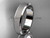 Platinum matte finish plain 5mm wide engagement rings for men WB50705G
