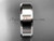 Platinum plain 7mm wide engagement rings for men WB50707G