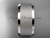14k white matte finish gold plain 10mm wide engagement rings for men WB50710G