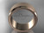 14k rose matte finish gold plain 10mm wide engagement rings for men WB50710G