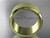 14k yellow matte finish gold plain 10mm wide engagement rings for men WB50710G