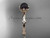14k rose gold Tahitian Black Pearl vine and leaf engagement ring ABP38