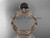 14k rose gold Tahitian Black Pearl vine and leaf engagement ring with double matching band ABP38S