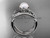 Platinum Pearl Flower and Leaf Engagement Set AP70S