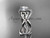 platinum celtic trinity knot engagement set, wedding ring with a "Forever One" Moissanite center stone CT790S