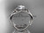 platinum celtic trinity knot engagement set, wedding ring with a "Forever One" Moissanite center stone CT790S
