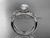 14kt white gold celtic trinity knot engagement set CT770S