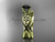 14kt yellow gold celtic trinity knot engagement set with a Black Diamond center stone CT770S 14kt yellow gold celtic trinity knot engagement set with a Black Diamond center stone CT770S