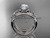 14kt white gold celtic trinity knot engagement ring with a double matching band CT770S