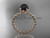 14kt rose gold diamond vine round tahitian black cultured pearl engagement ring ABP34