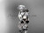 Platinum diamond leaf wedding set ADLR58S