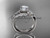 14kt white gold diamond leaf and vine engagement ring set with a "Forever One" Moissanite center stone ADLR112S