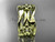 14k yellow gold diamond flower wedding band, engagement ring ADLR523B