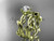unique 14k yellow gold leaf and vine wedding set ADLR522S