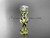 Celtic knot 14kt yellow gold leaf engagement ring CT7522