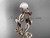 Pearl leaf and flower engagement 14kt rose gold ring without diamonds AP522 Pearl leaf and flower engagement 14kt rose gold ring without diamonds AP522