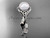 Celtic 14kt white gold ring diamond pearl leaf engagement ring CTP764 Celtic 14kt white gold ring diamond pearl leaf engagement ring CTP764