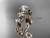 Moissanite Engagement Ring 14k rose gold modern engagement ring ADLR424