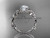 Moissanite Engagement Ring Platinum modern engagement ring ADLR424