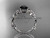 Black Diamond Engagement Ring 14k white gold modern engagement ring ADLR424