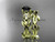 Black Diamond Wedding Sets 14k yellow gold modern engagement set ADLR424S