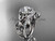 Celtic Wedding Ring Sets 14kt White Gold Diamond Celtic Trinity Knot Bridal Set CT7300S