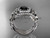 Double Band Black Diamond Ring for Women Platinum Diamond Celtic Trinity Knot wedding ring Set CT7300S
