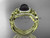 Black Pearl Double Band Halo Wedding Rings 14kt Yellow Gold Triquetra Celtic Bridal Ring Set CTBP7300S
