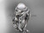 Halo Diamond Engagement Rings Platinum Unique Pearl Wedding Set AP300S
