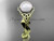 Diamond Engagement Rings 14kt Yellow Gold Celtic Trinity Knot Wedding Ring, Leaf Pearl Engagement Ring CTP7326