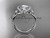 Handmade Vintage Engagement Ring, Platinum Diamond Wedding Ring ADER146